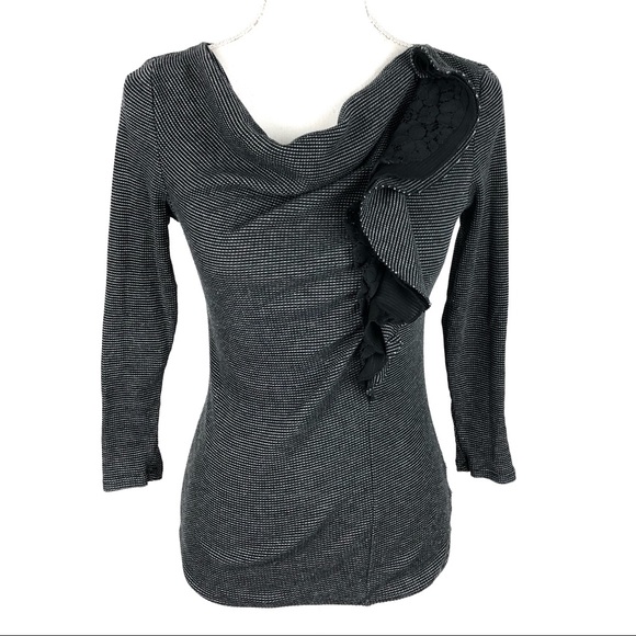 Anthropologie Tops - Anthropologie Deletta Ruffle Ophelia Waffle Top S